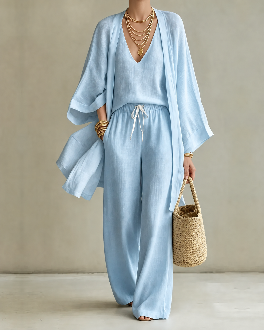 Tanisha | 3-piece Linen Look Set
