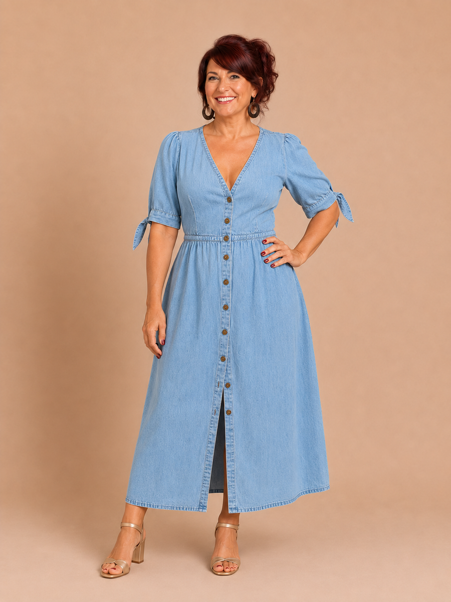 JULIET™ – Shiny Denim Dress
