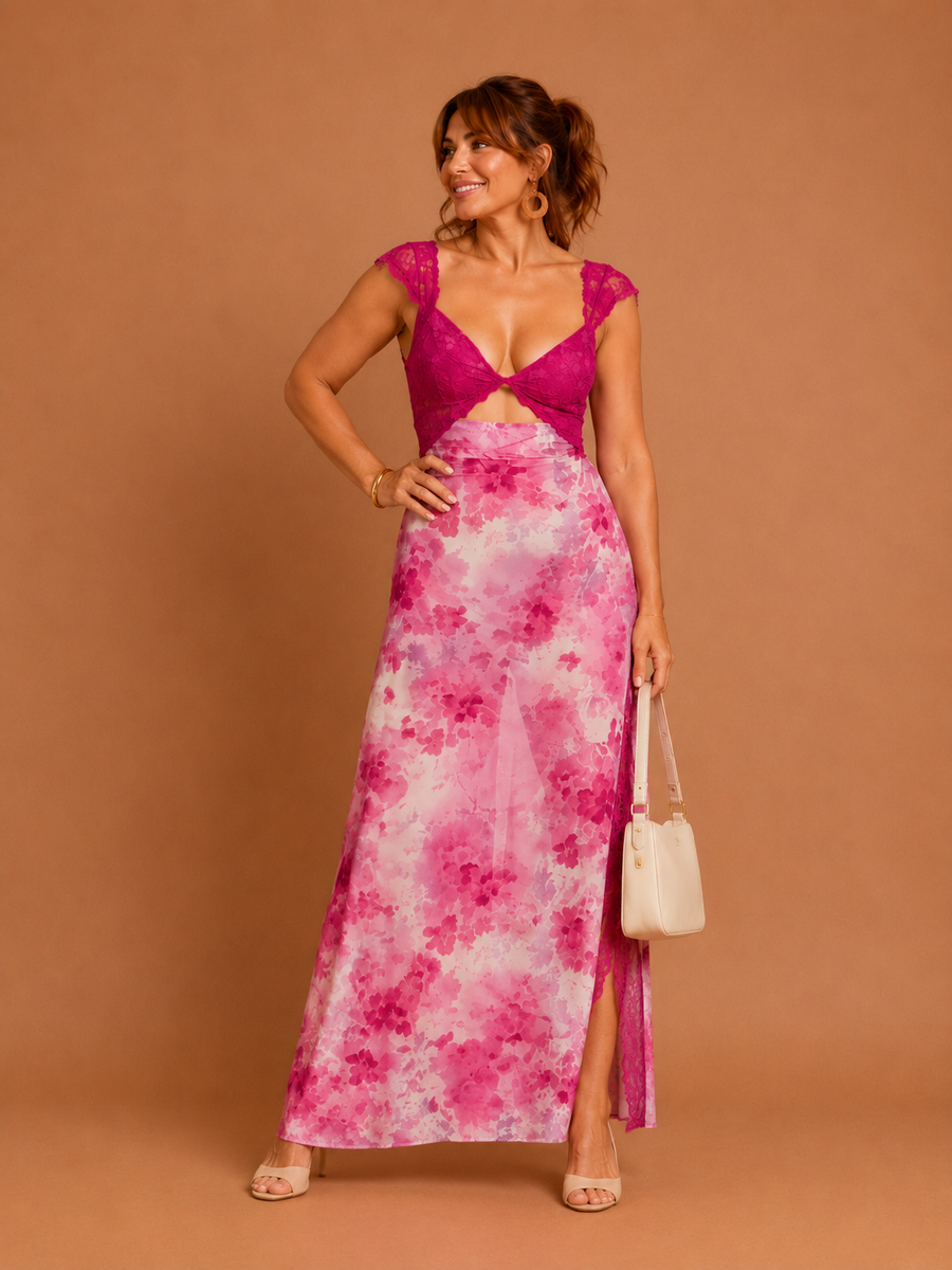 JAEMILY™ – Cozy Ditsy Floral Sleeveless Maxi Sundress