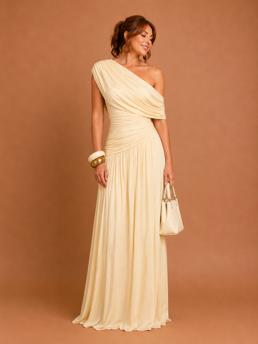MANO™ - Elegant One Shoulder Evening Bodycon Maxi Dress