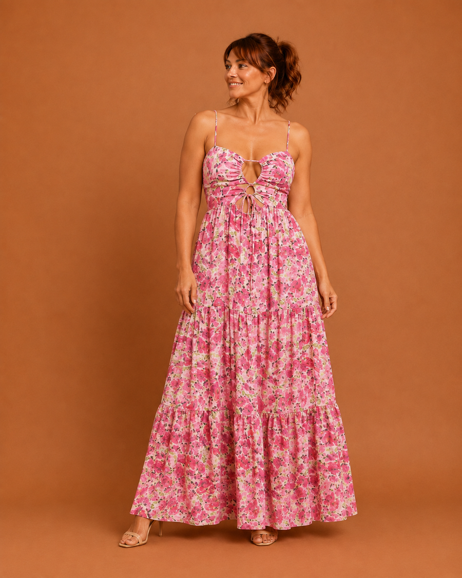 MARSHA™ - Chic Sleeveless Cross Tie-Up Front Summer Maxi Dress