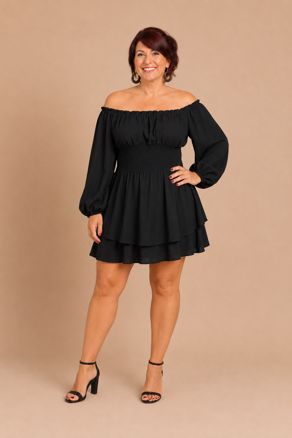 CYNRHIA™ – Elegant Long Sleeve Off-Shoulder Romper