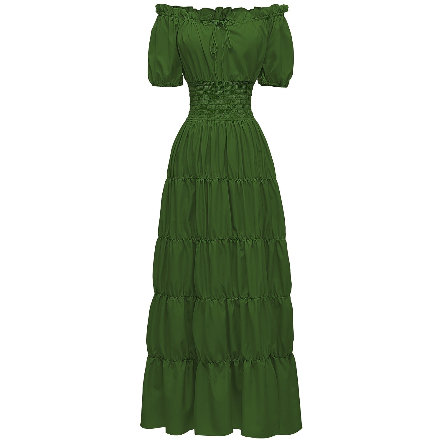 AIZA™ – Classic Corset Long Retro Maxi Dress