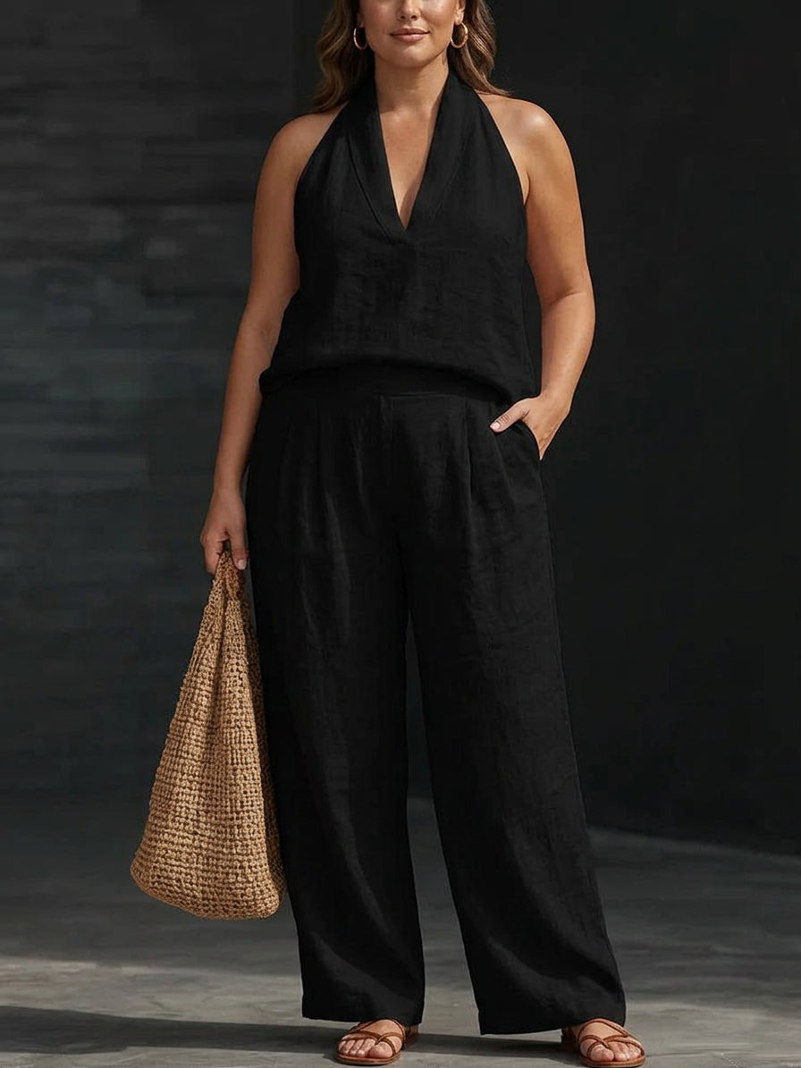 Zoë™ Sleeveless Set with Wide Pants