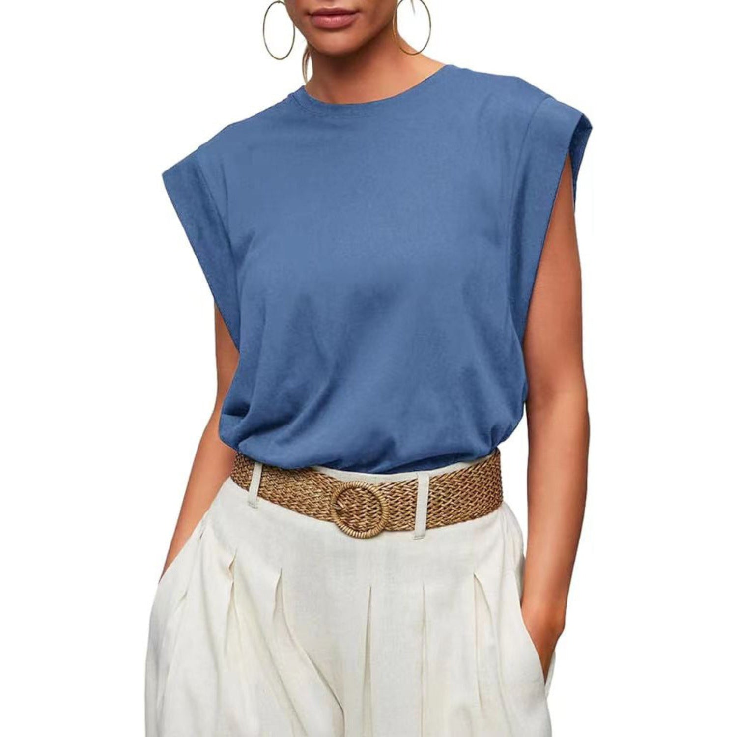 SAMPAGUITA™ –  Comfy Loose Fit Crew Neck Summer Top