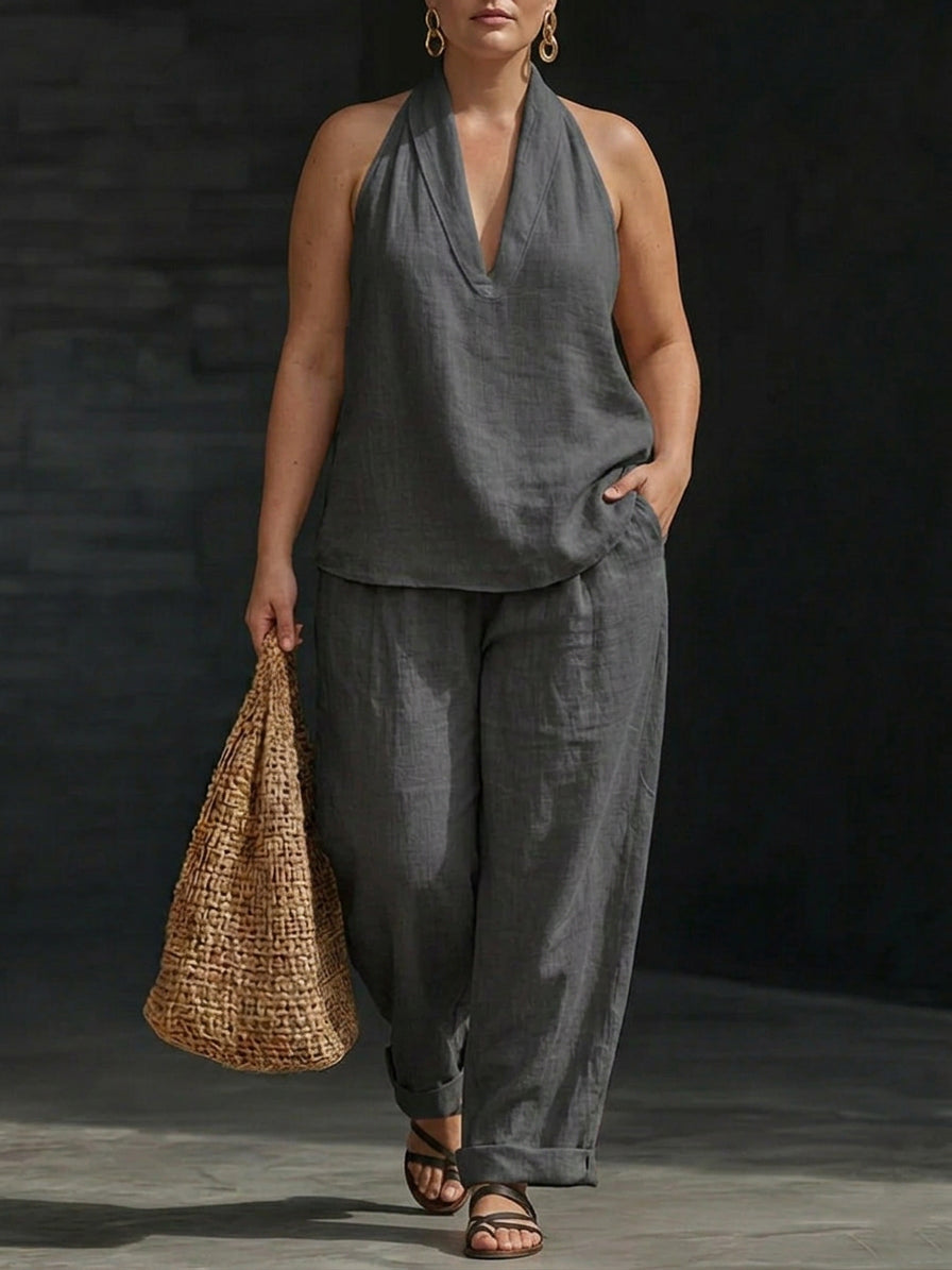 Zoë™ Sleeveless Set with Wide Pants