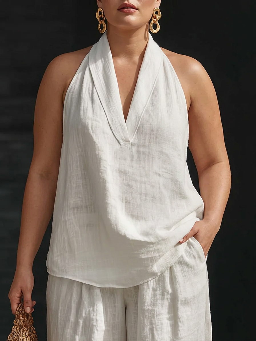Zoë™ Sleeveless Set with Wide Pants