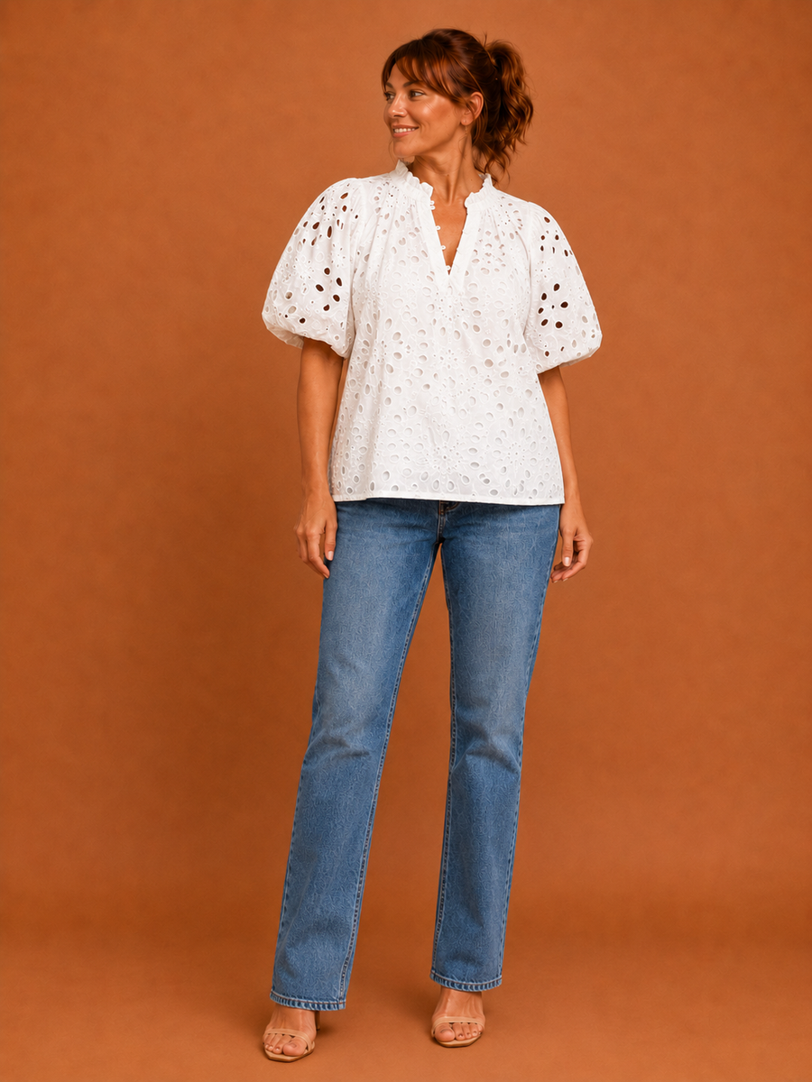 MAYUMI™ – Elegant Chic Puff Sleeve Long Sleeve Top