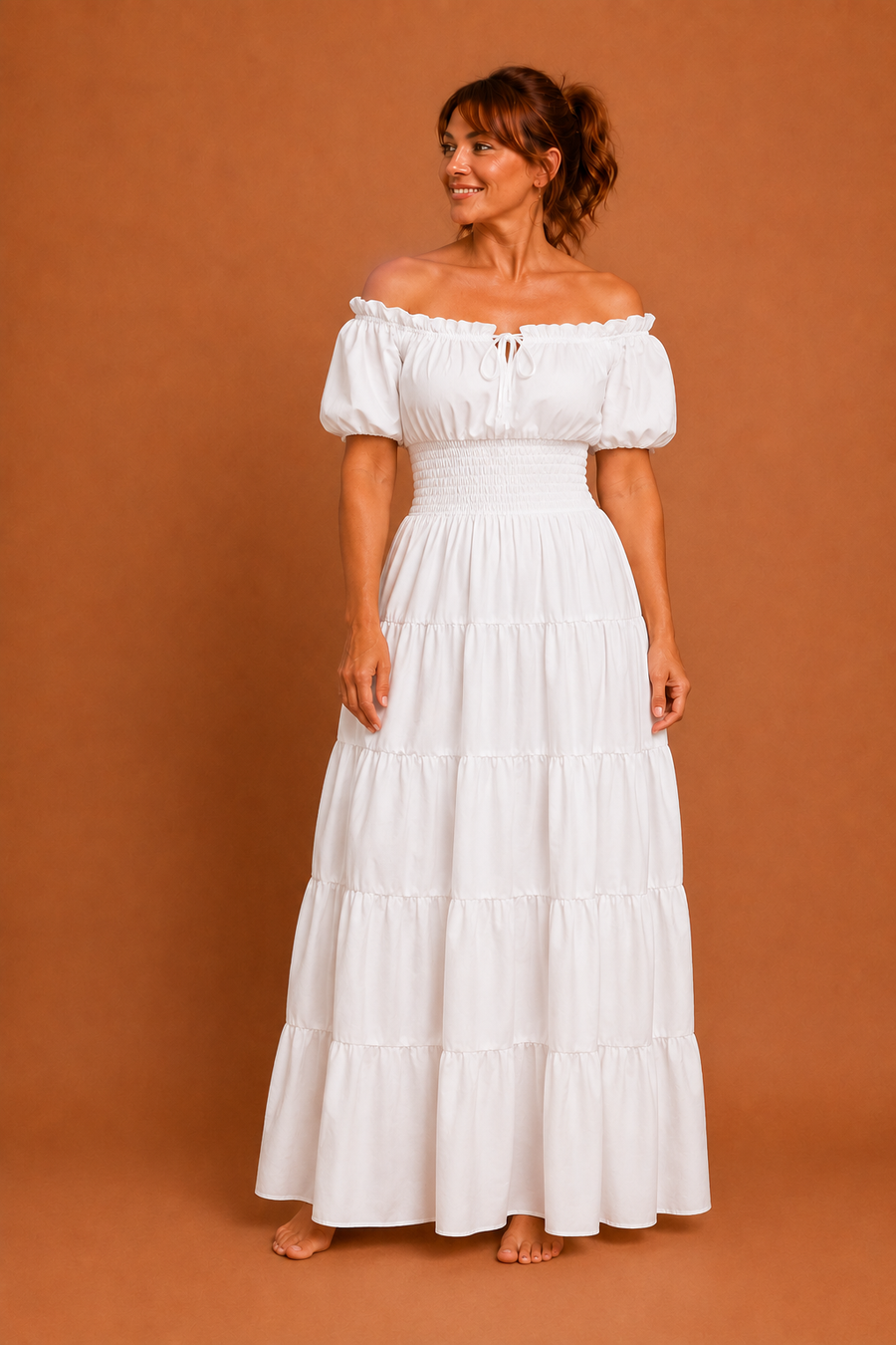 AIZA™ – Classic Corset Long Retro Maxi Dress